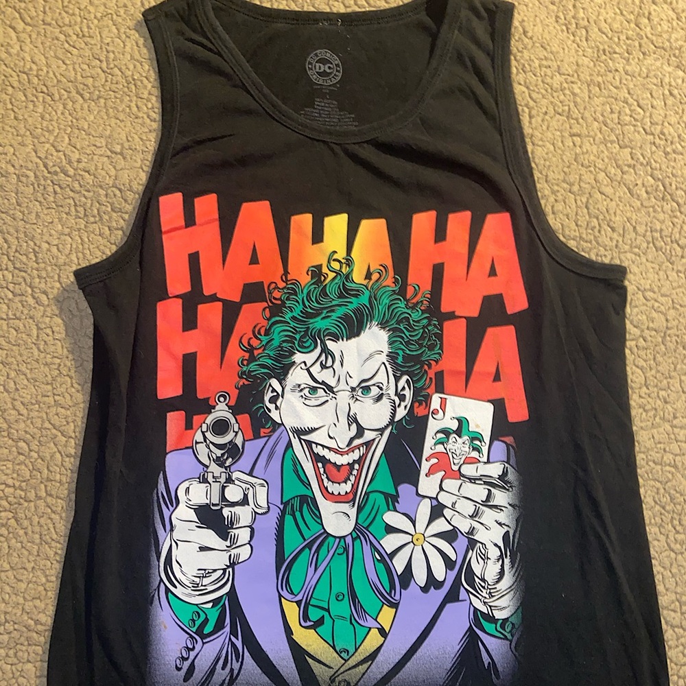 Mens large medium the joker tank top DC comics